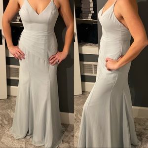 Azazie Mist Blue Bridesmaid Dress